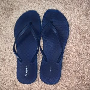 Blue flip flops